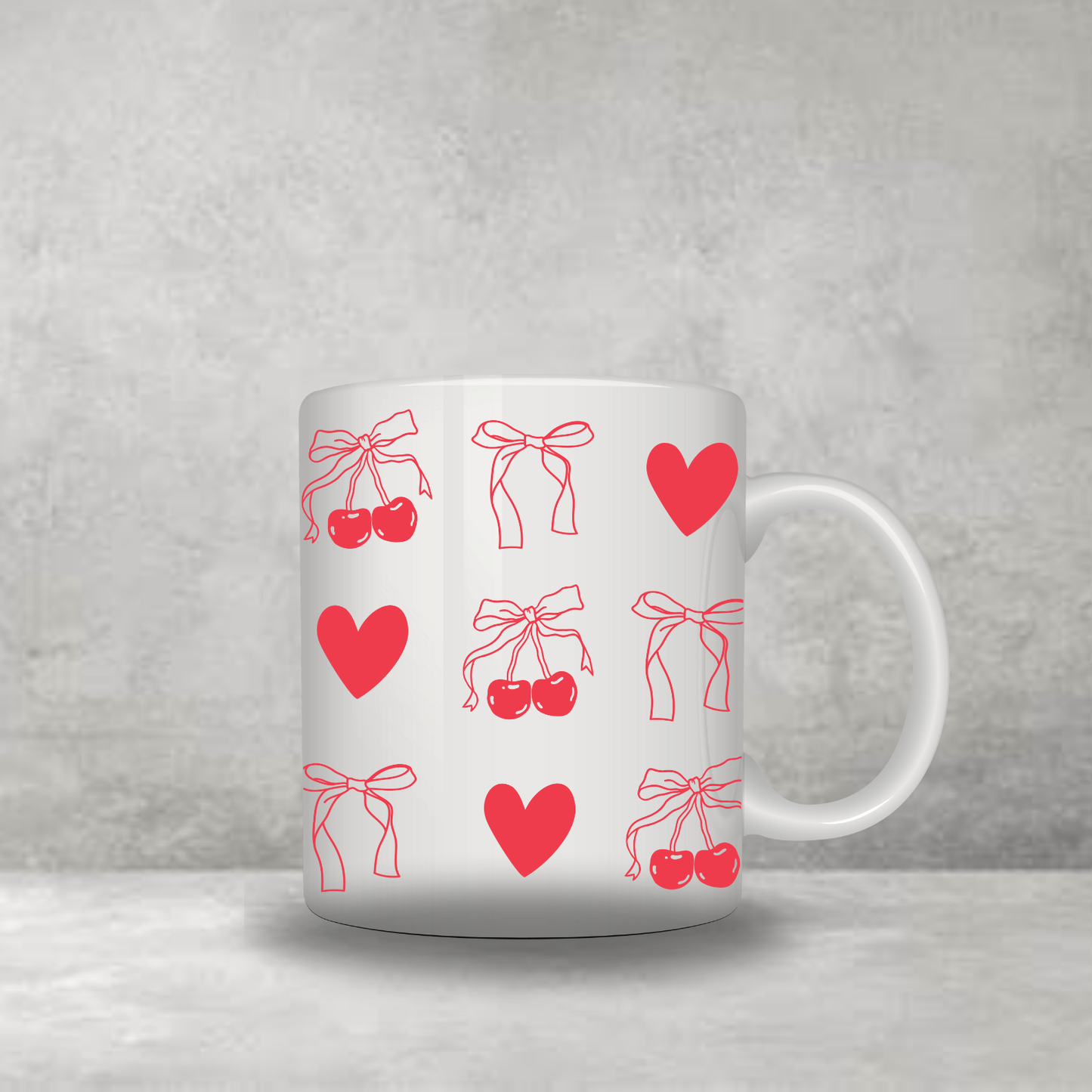 Red Cherry Bows Mug