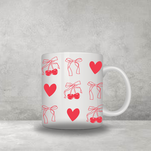Red Cherry Bows Mug