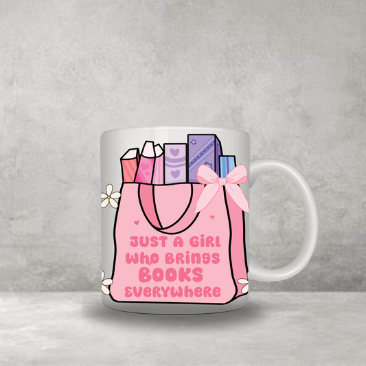 Just A Girl Books Mug