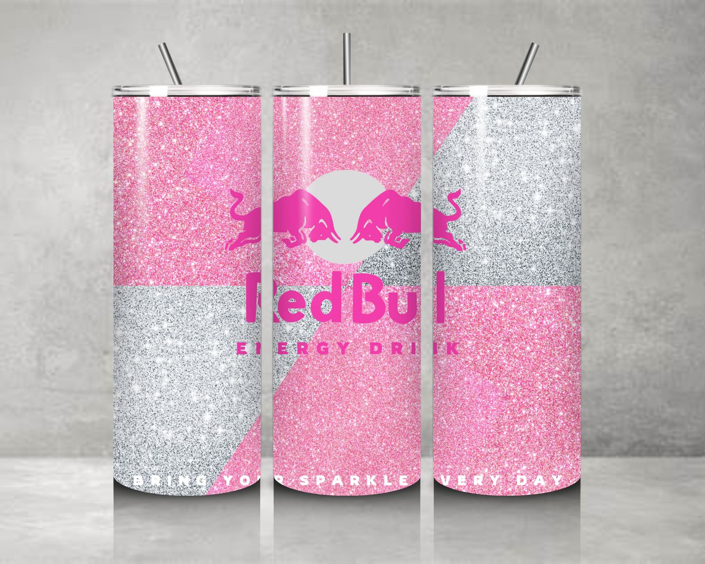 Red Bull Glitter Tumbler