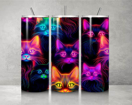 Neon Cat Tumbler