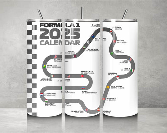 F1 Map 2025 Tumbler