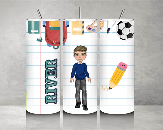 Personalised School Boy Tumbler