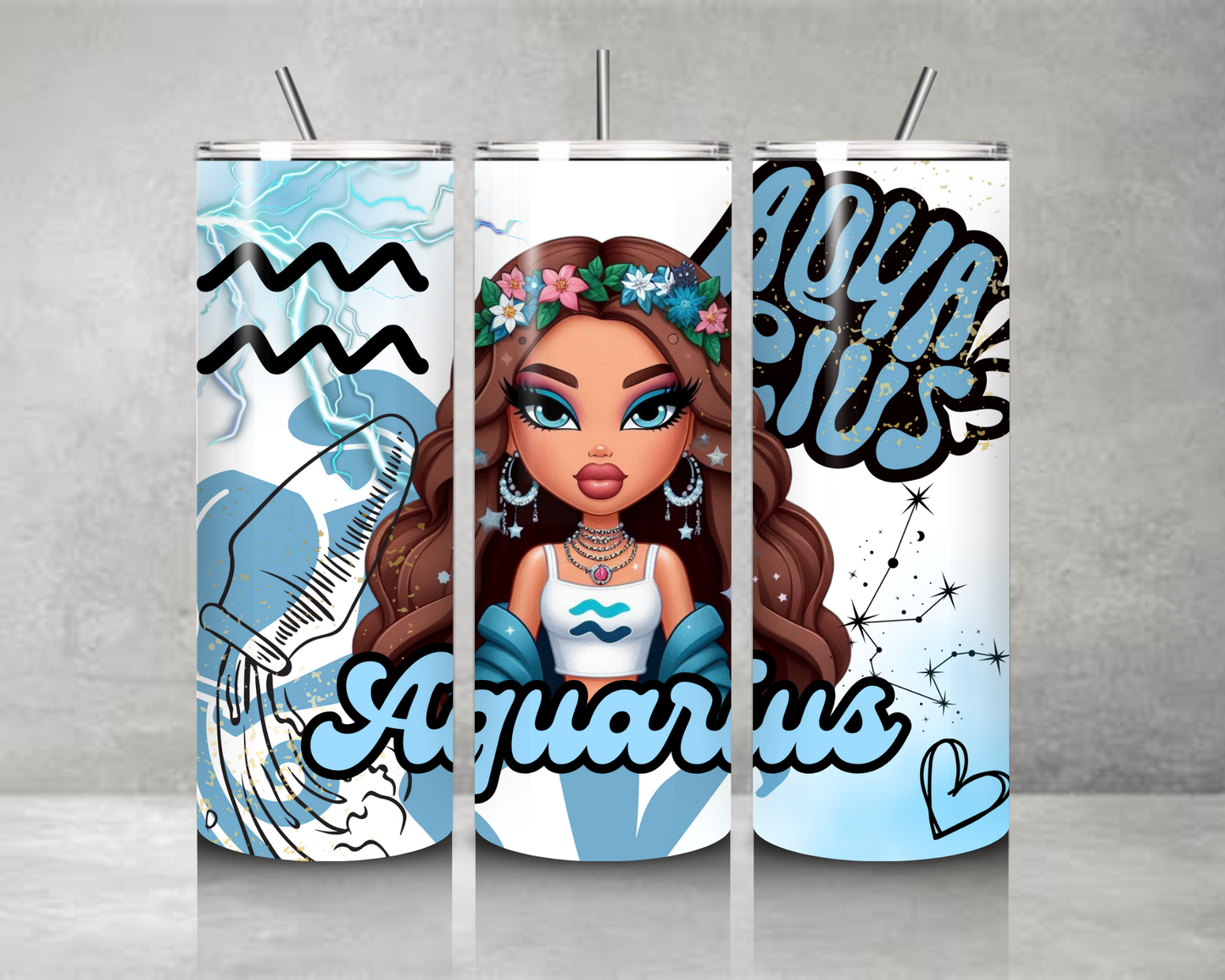 Exclusive Aquarius Zodiac Tumbler